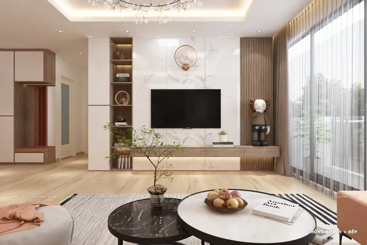 Phương án thiết kế 3D nội thất chung cư VP4 Linh Đàm nhà anh Hải: Phương án thiết kế 3D nội thất chung cư VP4 Linh Đàm nhà anh Hải: