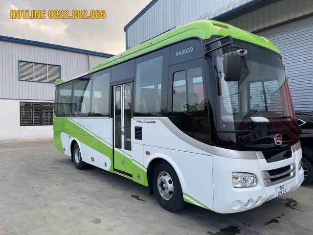 Xe khách Samco Felix 29 chỗ ngồi 34 chỗ ngồi động cơ Isuzu và kiểu dáng Selega Nhật Bản