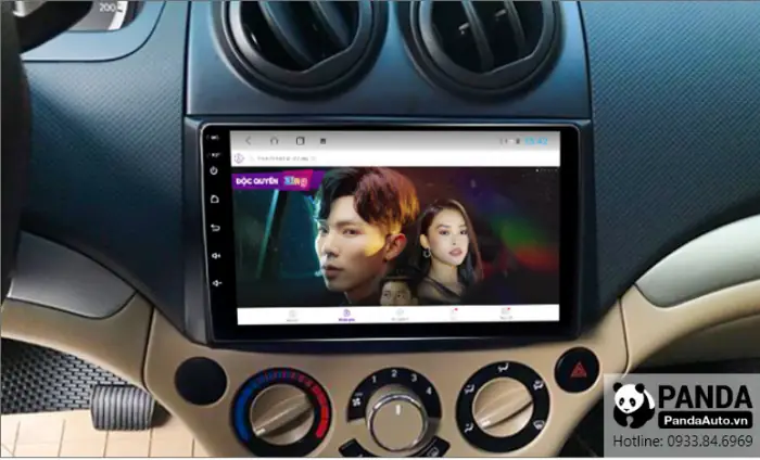 màn hình gotech cho xe cheverolet aveo