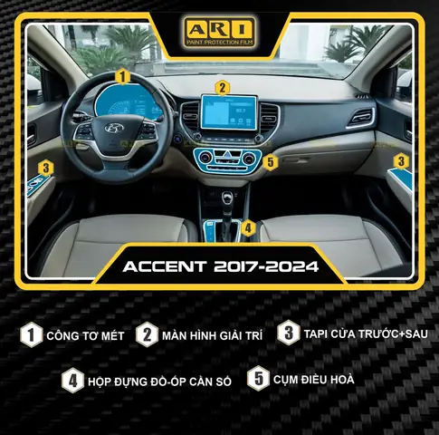 Việcdán PPF nội thất Hyundai Accent2017 - 2024 không chỉ là một cách để bảo vệ và duy trì vẻ đẹp của bề mặt, mà còn là một phương án nâng tầm đẳng cấp cho xe. Đối với những dòng xe cao cấp này, việc áp dụng PPF có thể mang lại nhiều lợi ích đáng kể, vì thế hãy cùng ARI PPF VIỆT NAM tìm hiểu nhé.