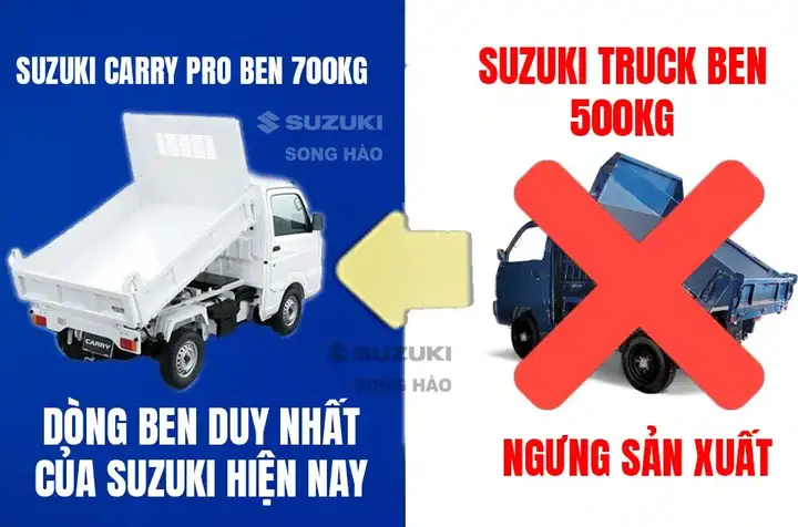 Tổng quan về xe tải ben Suzuki Carry Pro thùng ben 750kg