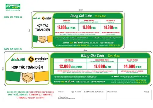 Bảng giá taxi 7 chỗ hà nội dòng xe :T. INNOVA G, T. INNOVA E, T. INNOVA J