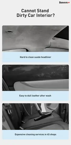 Hình ảnh chi tiết Dung dich tẩy rửa, vệ sinh chuyên dụng cho nội thất xe ô tô Baseus Easy Clean Rinse-free Car Interior Cleaner