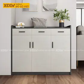 Mẫu Tủ Giày Dép MDF Hiện Đại Tối Giản Cho Phòng Khách
