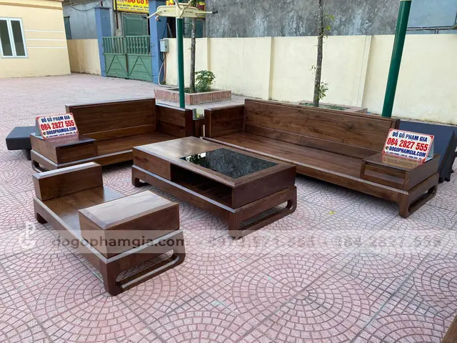 Bộ Sofa Zito Gỗ Óc Chó 5 Món