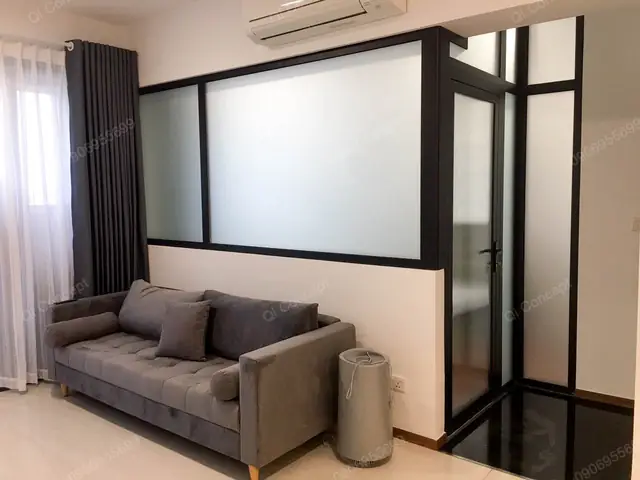 Hình ảnh thi công hoàn thiện nội thất phòng khách – bếp của căn hộ One Verandah Hình ảnh thi công hoàn thiện nội thất phòng khách – bếp của căn hộ One Verandah