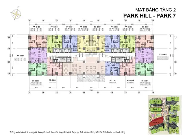 Mặt Bằng Tầng 2 – Căn Hộ Shop House Timescity Tòa Park 7