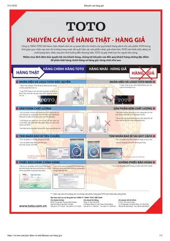 Cách phân biệt thiết bị vệ sinh TOTO thật giả nhanh nhất và chính xác nhất Cách phân biệt thiết bị vệ sinh TOTO thật giả nhanh nhất và chính xác nhất