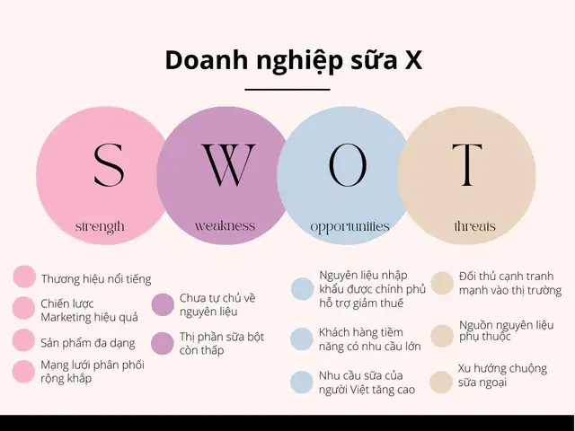 Ví dụ phân tích ma trận SWOT của doanh nghiệp X Ví dụ phân tích ma trận SWOT của doanh nghiệp X