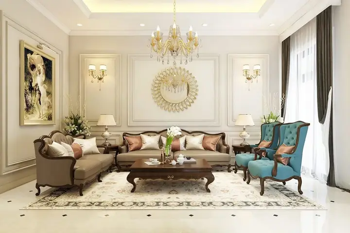 2.2.  Trang Trí Nội Thất Kiểu Tân Cổ Điển