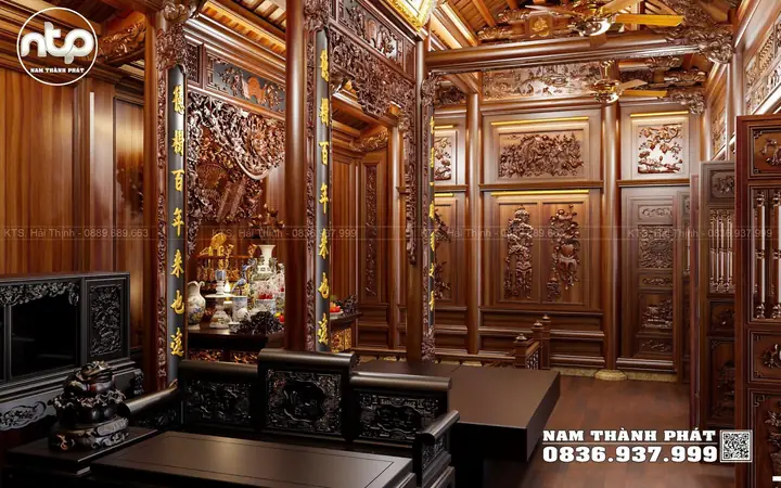 2. Nội Thất Nhà Gỗ Trên Tầng 2 Cực Đẹp