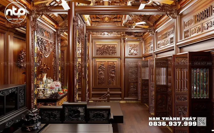 2. Nội Thất Nhà Gỗ Trên Tầng 2 Cực Đẹp
