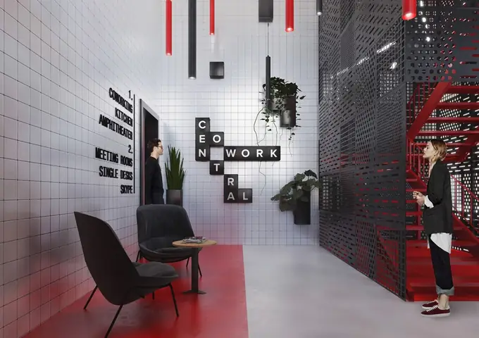 Phối Cảnh Nội Thất Văn Phòng 3d Cho Dự Án Coworking Space Central Cowork