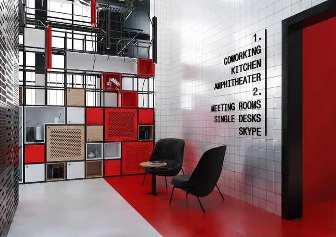 Phối Cảnh Nội Thất Văn Phòng 3d Cho Dự Án Coworking Space Central Cowork
