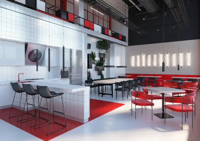 Phối Cảnh Nội Thất Văn Phòng 3d Cho Dự Án Coworking Space Central Cowork