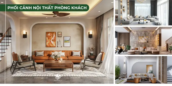 Phối cảnh nội thất phòng khách