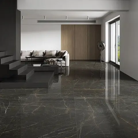 1. Phối màu gạch lát nền và sơn tường quá tối khiến không gian bị nặng và tối tăm