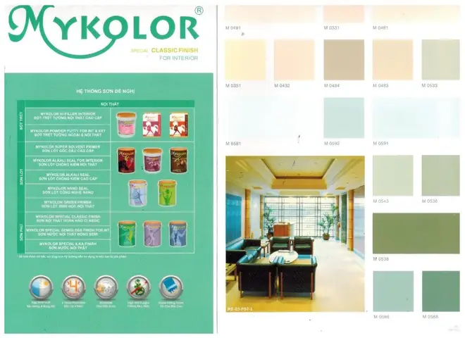 Công Ty Mykolor Cung Cấp Đến Quý Khách Hàngbảng Màu Sơn Mykolor Nội Thất Và Sơn Mykolor Ngoại Thất.