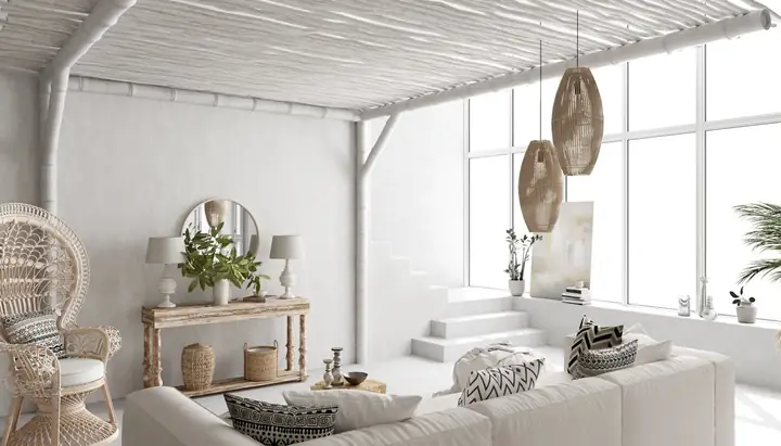 Chi tiết thiết kế Ba nội thất với phong cách mộc mạc dân tộc