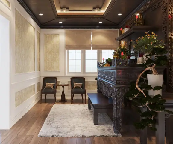 Thiết kế nội thất phòng thờ Thiết kế nội thất phòng thờ