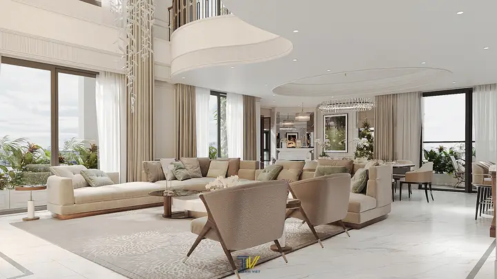 Thiết kế nội thất không gian phòng khách