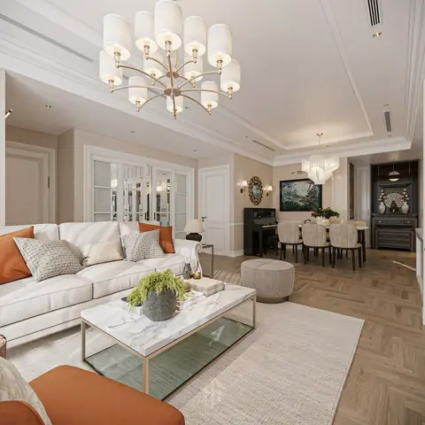 Nội Thất Neoclassical Cho Phòng Khách – Bếp: