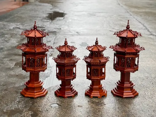 Vì sao đèn lồng-đèn thờ gỗ mái chùa đường tìm mua nhiều nhất hiện nay