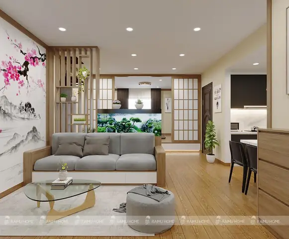 thiết kế nội thất tối giản