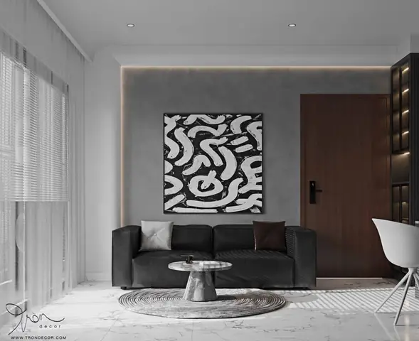 Nội thất tông màu đen trắng trong Căn hộ Charm Plaza Ruby Nội thất tông màu đen trắng trong Căn hộ Charm Plaza Ruby