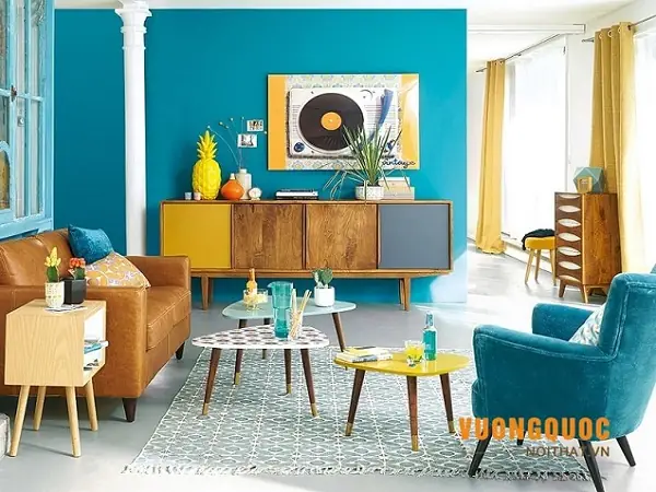 4.1. Thiáº¿t Káº¿ Phong Cã¡ch Ná»i Tháº¥t Retro Cho Phã²ng Khã¡ch