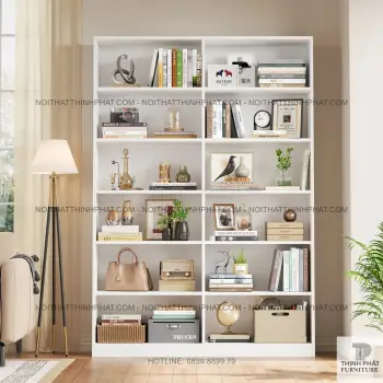 Kệ Gỗ Trang Trí Phòng Khách 3 Tầng Nhiều Ngăn Thiết Kế Tối Giản TS15