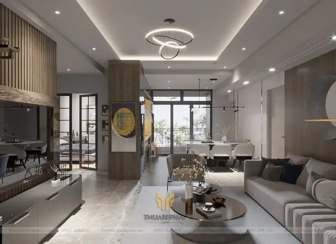 Nội thất căn chung cư 3 phòng ngủ theo phong cách hiện đại