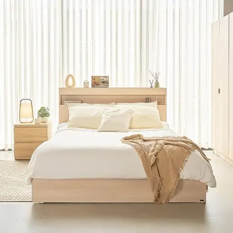 Giường Ngủ Có Hộc & Ổ Điện MOHO VIENNA - MÀU TỰ NHIÊN Giường Ngủ Có Hộc & Ổ Điện MOHO VIENNA - MÀU TỰ NHIÊN