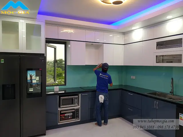 Máº«u Tá»§ Báº¿p - Tá»§ Báº¿p Acrylic nhÃ  anh DÃ¢n táº¡i Thá»§ Äá»©c