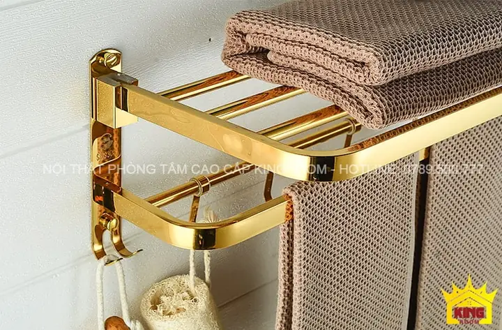 Các sản phẩm có trong bộ phụ kiện nhà tắm inox 304 mạ vàng GD50