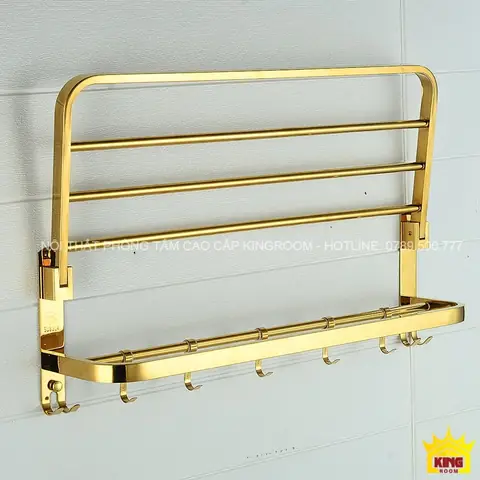 Các sản phẩm có trong bộ phụ kiện nhà tắm inox 304 mạ vàng GD50