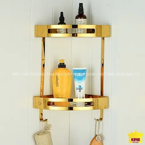 Các sản phẩm có trong bộ phụ kiện nhà tắm inox 304 mạ vàng GD50