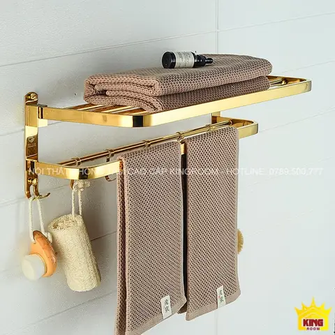 Các sản phẩm có trong bộ phụ kiện nhà tắm inox 304 mạ vàng GD50
