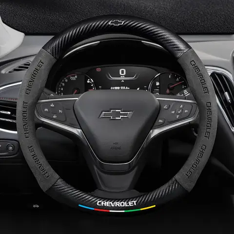 Bọc vô lăng xe Chevrolet Cruze chất liệu da lộn & sợi carbon