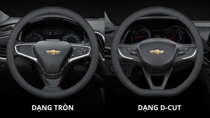 Kích thước và kiểu dáng vô lăng Chevrolet Cruze các phiên bản