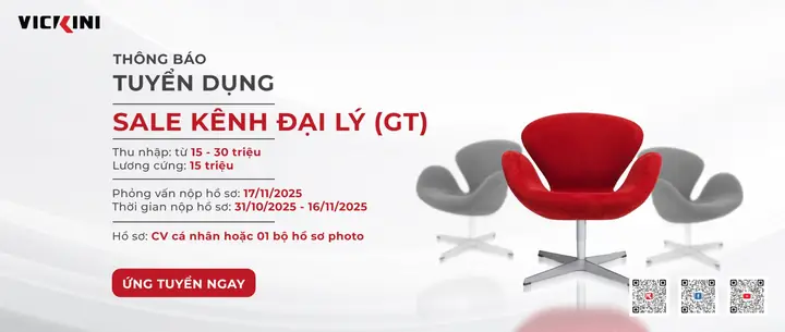 THÔNG BÁO TUYỂN DỤNG 11/2025 - NHÂN VIÊN KINH DOANH KÊNH ĐẠI LÝ (GT)