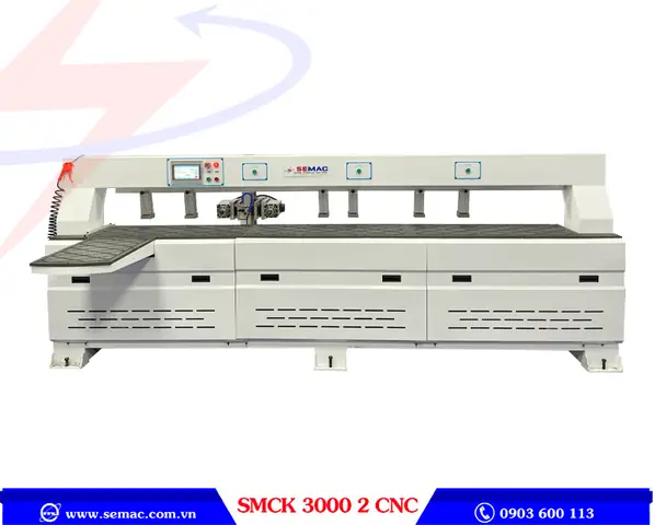 Máy khoan ngang cnc 2 đầu có trục Z | Quốc Duy