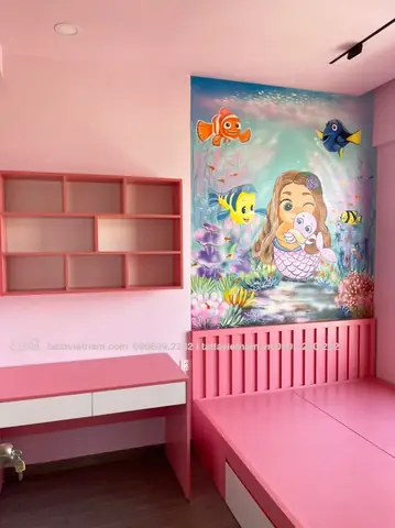 Hoàn thiện nội thất phòng ngủ cho bé gia đình chị Kim Anh
