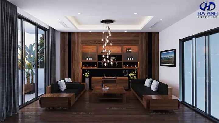 Sofa gỗ óc chó tự nhiên HK-603 đem lại giá trị vượt trội