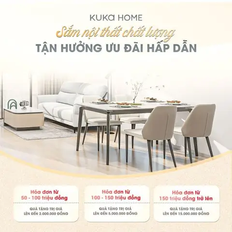 Sắm nội thất sang - Nhận quà tặng cao cấp từ KUKA HOME