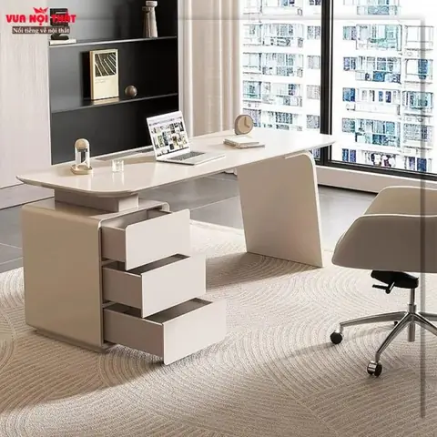 BÃ n lÃ m viá»c gá» phong cÃ¡ch tá»i giáº£n BLV10