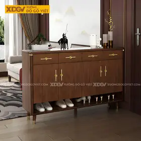 Mẫu Tủ Giày Chân Thấp Gỗ Sồi Tự Nhiên Tay Nắm Kim Loại Vàng Mẫu Tủ Giày Chân Thấp Gỗ Sồi Tự Nhiên Tay Nắm Kim Loại Vàng
