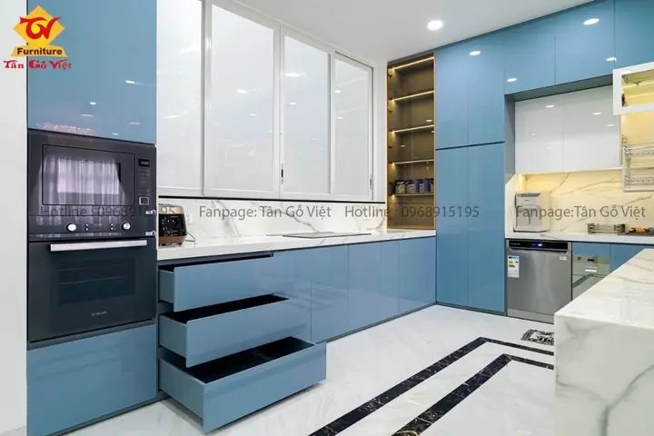 3. Cách bố trí nội thất phòng bếp gỗ công nghiệp hợp lý