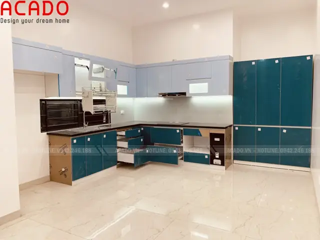 Hình ảnh quá trình lắp đặt tủ bếp tại Lập Thạch – Vĩnh Phúc