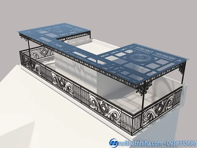 2. Một số mẫu mái kính sắt nghệ thuật đẹp, sang trọng và đẳng cấp